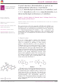 Cover page: Crystal structure determination as part of an undergraduate laboratory experiment: 1′,3′,3′-tri­methyl­spiro­[chromene-2,2′-indoline] and 1′,3′,3′-trimethyl-4-[(E)-(1,3,3-tri­methyl­indolin-2-yl­idene)meth­yl]spiro­[chroman-2,2′-indoline]