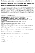 Cover page: A shallow subsurface controlled release facility in Bozeman, Montana, USA, for testing near surface CO2 detection techniques and transport models