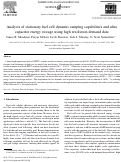 Cover page: Analysis of stationary fuel cell dynamic ramping capabilities and ultra capacitor energy storage using high resolution demand data