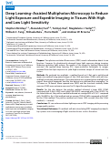 Cover page: Deep Learning–Assisted Multiphoton Microscopy to Reduce Light Exposure and Expedite Imaging in Tissues With High and Low Light Sensitivity