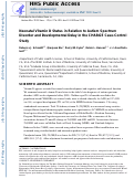 Cover page: Neonatal vitamin D status in relation to autism spectrum disorder and developmental delay in the CHARGE case–control study