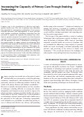 Cover page: Increasing the Capacity of Primary Care Through Enabling Technology