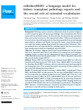 Cover page: exKidneyBERT: a language model for kidney transplant pathology reports and the crucial role of extended vocabularies.