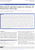 Cover page: Miniscope3D: optimized single-shot miniature 3D fluorescence microscopy