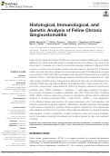 Cover page: Histological, Immunological, and Genetic Analysis of Feline Chronic Gingivostomatitis