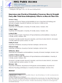 Cover page: Neuromuscular electrical stimulation preserves muscle strength early after total knee arthroplasty: Effects on muscle fiber size.