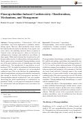 Cover page: Fluoropyrimidine-Induced Cardiotoxicity: Manifestations, Mechanisms, and Management.