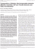 Cover page: Transposition of Mutator–like transposable elements (MULEs) resembles hAT and Transib elements and V(D)J recombination