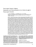 Cover page: Postsynaptic density antigens: preparation and characterization of an antiserum against postsynaptic densities