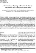 Cover page: Altered Network Topology in Patients with Primary Brain Tumors After Fractionated Radiotherapy