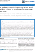 Cover page: A haplotype map of allohexaploid wheat reveals distinct patterns of selection on homoeologous genomes