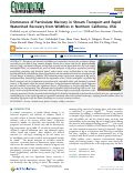 Cover page: Dominance of Particulate Mercury in Stream Transport and Rapid Watershed Recovery from Wildfires in Northern California, USA.