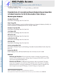 Cover page: Potential Role of Convolutional Neural Network Based Algorithm in Patient Selection for DCIS Observation Trials Using a Mammogram Dataset.