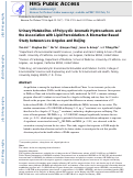 Cover page: Urinary Metabolites of Polycyclic Aromatic Hydrocarbons and the Association with Lipid Peroxidation: A Biomarker-Based Study between Los Angeles and Beijing