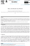 Cover page: Heavy Ion Results from ATLAS