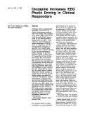 Cover page: Clozapine Increases EEG Photic Driving in Clinical Responders