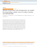 Cover page: Disease transmission and introgression can explain the long-lasting contact zone of modern humans and Neanderthals