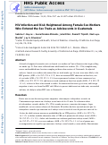 Cover page: HIV Infection and Risk Heightened Among Female Sex Workers Who Entered the Sex Trade as Adolescents in Guatemala