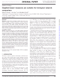 Cover page: Graphlet-based measures are suitable for biological network comparison.