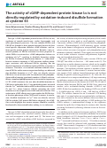 Cover page: The activity of cGMP-dependent protein kinase Iα is not directly regulated by oxidation-induced disulfide formation at cysteine 43