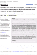 Cover page: Upwelling‐level acidification and pH/pCO2 variability moderate effects of ocean acidification on brain gene expression in the temperate surfperch, Embiotoca jacksoni