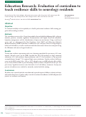 Cover page: Education Research: Evaluation of curriculum to teach resilience skills to neurology residents.