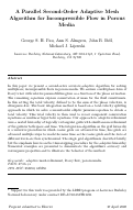 Cover page: A Parallel Second-Order Adaptive Mesh Algorithm for Incompressible Flow in Porous Media