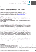 Cover page: Sensory Effects of Nicotine and Tobacco.