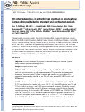 Cover page: HIV-infected women on antiretroviral treatment have increased mortality during pregnant and postpartum periods