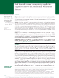 Cover page: Left frontal cortex connectivity underlies cognitive reserve in prodromal Alzheimer disease