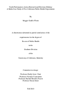 Cover page: Youth Participatory Action Research and Decision-Making: A Multi-Case Study of Five California Public Health Departments