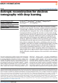 Cover page: Isotropic reconstruction for electron tomography with deep learning