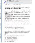 Cover page: Environmental and occupational risk factors for progressive supranuclear palsy: Case‐control study