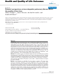 Cover page: Patients' perspectives on how idiopathic pulmonary fibrosis affects the quality of their lives