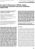 Cover page: An Anti-C1s Monoclonal, TNT003, Inhibits Complement Activation Induced by Antibodies Against HLA