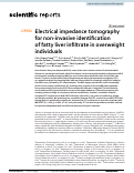 Cover page: Electrical impedance tomography for non-invasive identification of fatty liver infiltrate in overweight individuals.