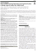 Cover page: Early to Midlife Smoking Trajectories and Cognitive Function in Middle-Aged US Adults: the CARDIA Study