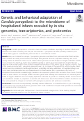 Cover page: Genetic and behavioral adaptation of Candida parapsilosis to the microbiome of hospitalized infants revealed by in situ genomics, transcriptomics, and proteomics