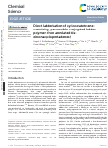 Cover page of Direct ladderization of cyclooctatetraene-containing, processable conjugated ladder polymers from annulated bis-zirconacyclopentadienes