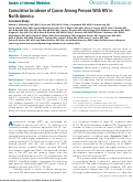 Cover page: Cumulative Incidence of Cancer Among Persons With HIV in North America A Cohort Study