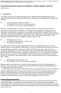 Cover page: Prepositional small clauses in English: A dual-category analysis