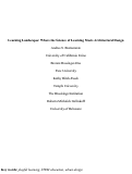 Cover page: Learning Landscapes: Where the Science of Learning Meets Architectural Design