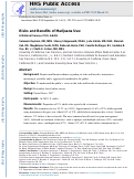 Cover page: Risks and Benefits of Marijuana Use: A National Survey of U.S. Adults.