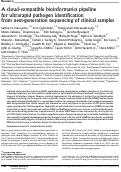 Cover page: A cloud-compatible bioinformatics pipeline for ultrarapid pathogen identification from next-generation sequencing of clinical samples