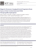 Cover page: From the Cover: MagneticResonance Imaging Reveals Progressive Brain Injury in Rats Acutely Intoxicated With Diisopropylfluorophosphate