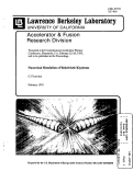 Cover page: Numerical Simulation of Relativistic Klystrons