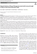 Cover page: Delayed Initiation of Rescue Therapy Associated with Increased Length of Stay in Acute Severe Ulcerative Colitis.