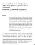 Cover page: Endoscopic Endonasal Management of Recurrent Petrous Apex Cholesterol Granuloma