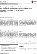 Cover page: Improving Receipt and Preventive Care Delivery for Adolescents and Young Adults: Initial Lessons from Top-Performing States