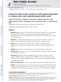 Cover page: Progression from normal cognition to mild cognitive impairment in a diverse clinic‐based and community‐based elderly cohort